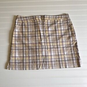 4/$25 Sale! Izod Golf Skort Women's Size 12 Pockets Pears Yellow Plaid
